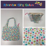 Medium Tote Bag with Zip - Thimbles Medium Tote Bag with Zip - Thimbles